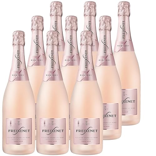 Freixenet Carta Rosé (9 x 0,75 l) Trockener Rosé Sekt, Seco, Spanischer Premium Rose; Aromen von Brombeere und Cassis von Freixenet