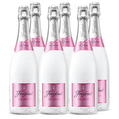 Freixenet ICE Rosé Cava (6 x 0,75 l) - Halbtrocken, intensive fruchtige Aromen von Erdbeeren und Himbeeren, traditionelle Flaschengärung von Freixenet