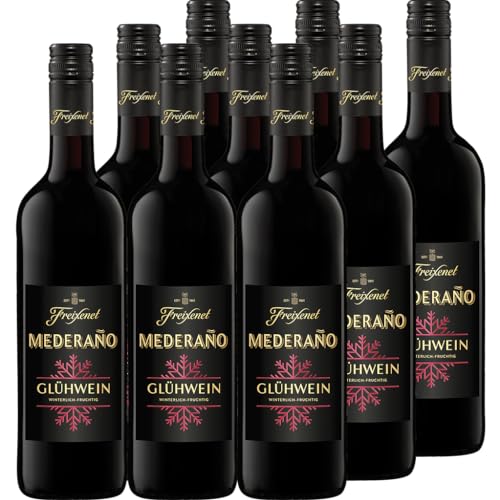 Mederaño Glühwein Rot (9 x 0,75 l) - der perfekte Begleiter für die kalte Jahreszeit von Freixenet