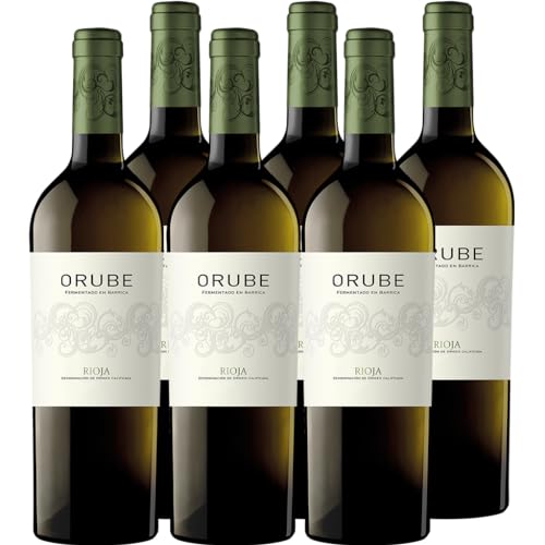 Orube Blanco (6 x 0,75 l) - spanischer intensiver Weißwein aus Rioja, mindestens 6 Monate im Eichenfass gelagert von Freixenet