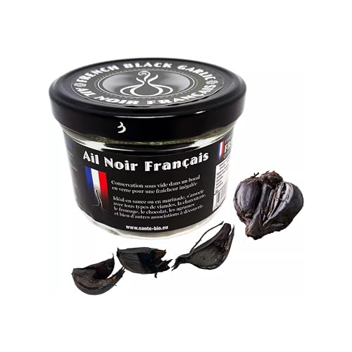 French Black Garlic - Kopf französischer schwarzer Knoblauch aus Piolenc - Hochwertige kulinarische Zutat - Natürlicher Antioxidant, Reich an Vitaminen und Spurenelementen - 100 Gramm von French Black Garlic