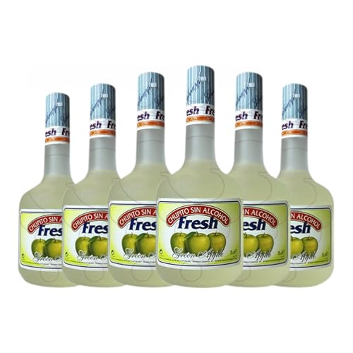 Schnaps Fresh Green Apple 70 cl Sin Alcohol (Karton mit 6 Flaschen von 70 cl) von Fresh