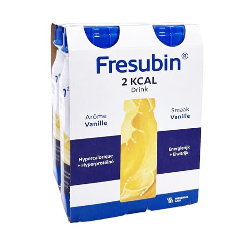 Fresubin 2 KCAL Drink - Hochkalorische Trinknahrung von Fresenius Kabi in 6 Geschmacksrichtungen, 400 kcal pro Flasche (200 ml (4er oder 24er Pack)) (200 ml (4er Pack), Vanille) von Fresubin