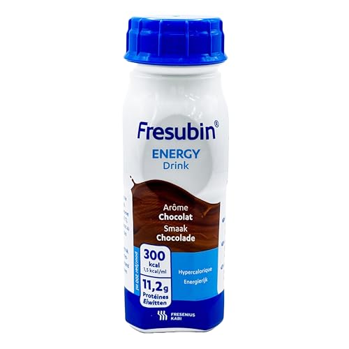 Fresubin Energy Drink - Schokolade Hochkalorische Trinknahrung von Fresenius Kabi, 300 kcal pro Flasche, laktosearm, Ballaststoffarm ideal bei Mangelernährung (200 ml (1 Flasche), Schokolade) von Fresubin