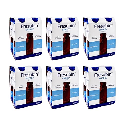 Fresubin Energy Drink - Schokolade Hochkalorische Trinknahrung von Fresenius Kabi, 300 kcal pro Flasche, laktosearm, Ballaststoffarm ideal bei Mangelernährung (200 ml (24er Pack), Schokolade) von Fresubin