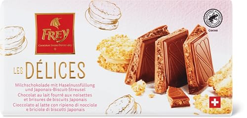 Frey Schokolade - Les Délice Japonais 100g - Kakao 34% - Swiss Premium Chocolate - Rainforest Alliance-zertifiziert von Frey