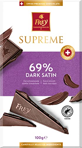 Frey Schokolade - Supreme Dunkle 100g - Kakao 69% mindestens - Swiss Premium Chocolate - Rainforest Alliance-zerfiziert von Frey