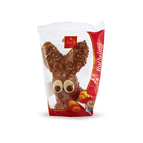 Frey Schokoladenhase "Rochelino" 36er-Pack à je 180g - Osterhase aus Milchschokolade, Mandelsplittern und Marzipandekor - Großpackung 36 x 180g - UTZ-zertifizierte Schweizer Schokolade - Ostergeschenk von Frey