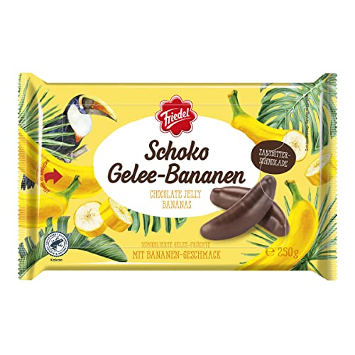 Friedel Schoko Gelee Bananen schokolierte Gelee Früchte 250g von Friedel