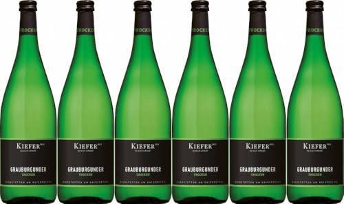 6x Friedrich Kiefer Grauburgunder 1 L 2023 - Friedrich Kiefer, Baden - Weißwein von Friedrich Kiefer