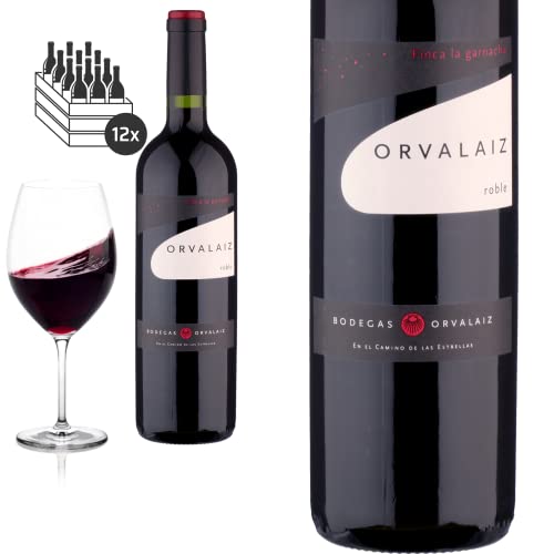 12er Karton 2019 Navarra Garnacha Tinto Roble von Bodegas Orvalaiz - Rotwein von Baron-Fuente