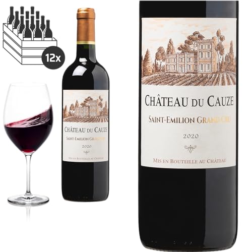 12er Karton 2020 Saint Emilion Grand Cru von Château DU CAUZE - Rotwein von Baron-Fuente