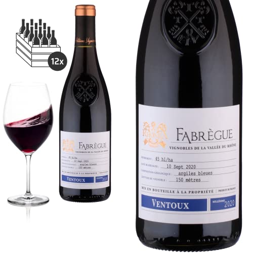 12er Karton 2020 Ventoux von Domaine de Fabrègue - Rotwein von Baron-Fuente