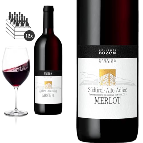 12er Karton 2021 MERLOT Südtirol von Kellerei Bozen - Rotwein von Baron-Fuente