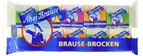 Frigeo Ahoj-Brause Brause-Brocken für den extra Brause-Kick in 4 Geschmacksrichtungen: Waldmeister, Zitrone, Orange und Himbeere (1 x 80 g) von Frigeo Ahoj-Brause