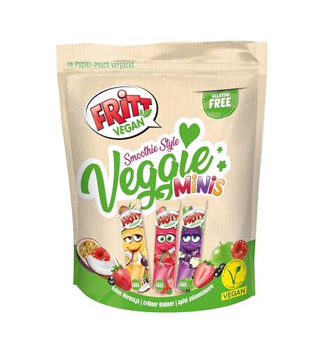 FRITT Vegan Smoothie Style-Mix Minis 135g, 100% Vegan, Mini Kaubonbon-Streifen für alle Smoothie Lover von Fritt