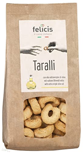 Taralli mit Oliven und natives Olivenöl extra Karton 12 x 250 gr. - Fritz & Felix von Fritz & Felix