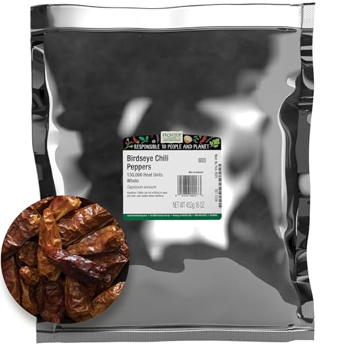 Frontier Bulk Chili Pepper Whole Birdseye 1 lb. package 227 von Frontier Co-op