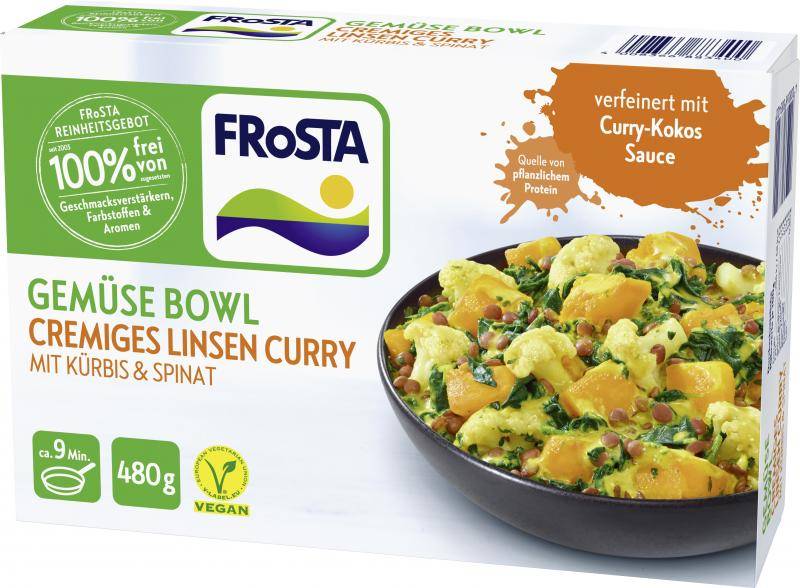 Frosta Gemüse Bowl Cremiges Linsen Curry von Frosta