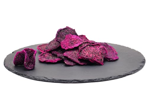 Drachenfrucht Scheiben getrocknet 1000g | rote Pitahaya ohne Zucker ungeschwefelt | 100g/250g/500g/1kg | Trockenfrüchte | Backobst | Trockenobst | Dörrobst ungesüßt von Frucht & Nuss Genuss