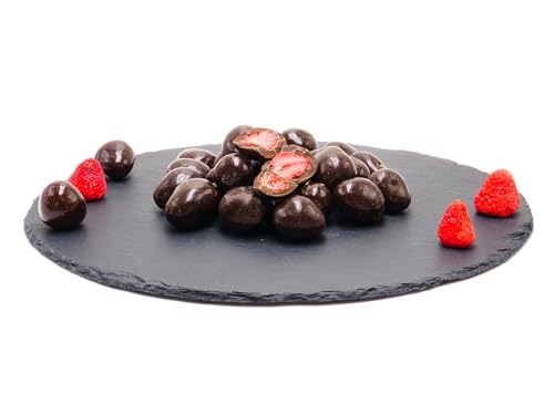 Erdbeeren gefriergetrocknet mit Zartbitter-Schokolade 1000g | schokolierte Erdbeeren | 100g/250g/500g/1kg | Schokofrüchte | Trockenfrüchte mit Schokolade | Schoko Snack | Schoko Obst von Frucht & Nuss Genuss