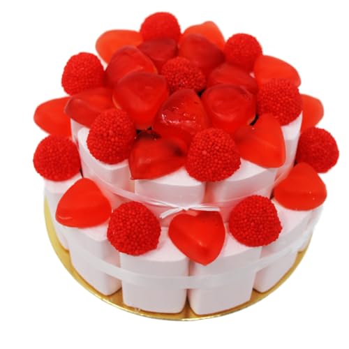 Fruchtgummi Hochzeitstorte Sweet Love 2 stöckige Geschenkidee 750g von Fruchtgummi Bären & Co.