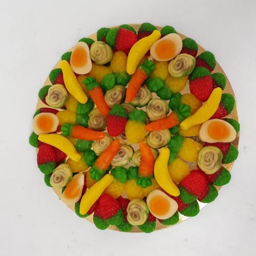 Fruchtgummi Pizza La Palma 24cm groß luftdicht verschweißt 500g von Fruchtgummi Bären & Co.