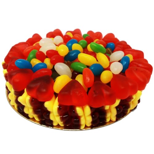 Fruchtgummi Torte mit kleinen Roten Grütze Bärchen zum verschenken 600g von Fruchtgummi Bären & Co.