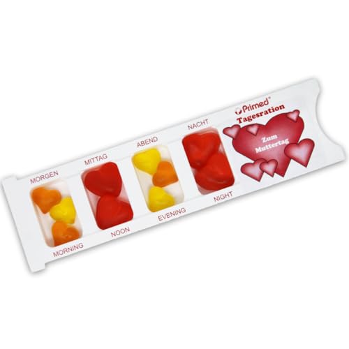 Tablettenbox Für den Muttertag Herz Fruchtgummi Spaßzartikel 25g von Fruchtgummi Bären & Co.