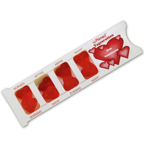 Tablettenbox für den Valentinstag mit Fruchtgummi Spaßartikel 25g von Fruchtgummi Bären & Co.