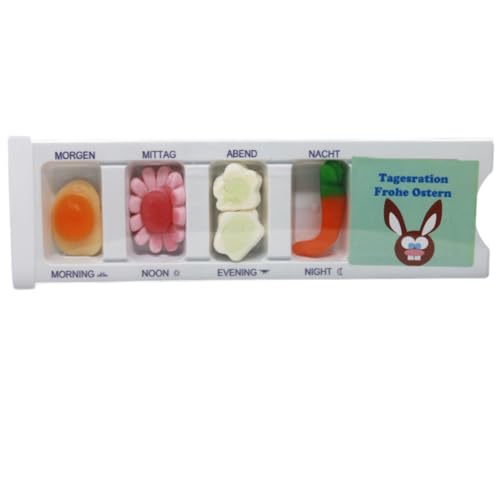 Tablettenbox zu Ostern Osterhase mit Fruchtgummi Spaßartikel 25g von Fruchtgummi Bären & Co.