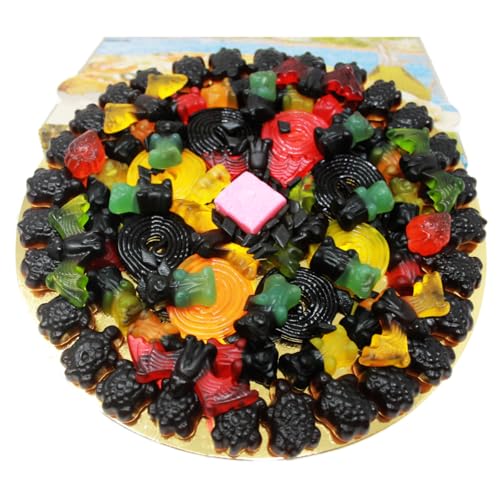 Tierische Fruchtgummi Pizza aus Lakritz luftdicht verschweißt 500g von Fruchtgummi Bären & Co.