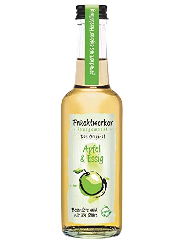 Fruchtwerker | Apfel & Essig | Mit Saft aus echten Früchten | 250ml Glasflasche von Fruchtwerker