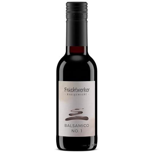 Fruchtwerker Balsamico No. 1, 250 ml – hochwertiger, aromatischer Balsamico-Essig, ideal für Salatdressings, Marinaden und Verfeinerungen, 100% natürliche Zutaten, ohne Zusatzstoffe von Fruchtwerker