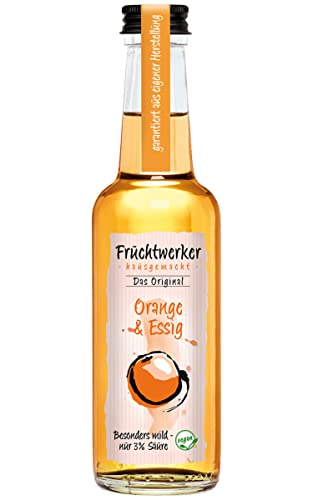 Fruchtwerker | Orange & Essig | Mit Saft aus echten Früchten | 250ml Glasflasche von Fruchtwerker