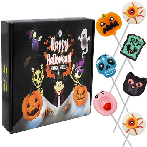 Halloween-Lutscher-Saugnapf, gruselige Süßigkeiten, ideal für Halloween-Partys, Geschenktütenfüller, einzeln verpackt (12er-Pack) von Fruidles