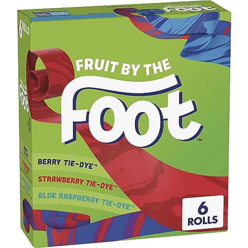 Frucht bei the Foot Auswahl Pack (Erdbeere, Farbe bei the Foot, Tie Dye), 6 Graf Rollen (Paket mit 12) von Betty Crocker