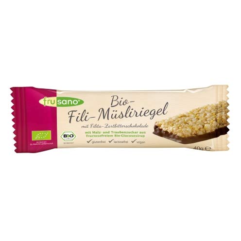 Frusano Bio-​Müsliriegel mit Bio Zartbitterschokolade von Frusano