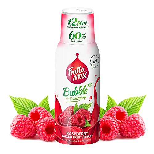 FruttaMax Himbeere Getränkesirup Frucht-sirup Konzentrat | weniger Zucker | mit 60% Fruchtanteil | für Soda Maschine geeignet 500ml von FruttaMax