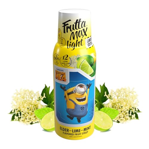 MINIONS - FruttaMax LIGHT Holunder-Lime-Minze Getränkesirup 500ml von FruttaMax