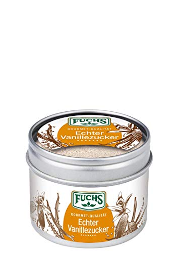 Fuchs Gewürze – Echter Vanillezucker, Rohrzucker mit Bourbon Vanille zum vielseitigen Würzen von Pfannkuchen, Porridge, Kuchen und Joghurt, vegan, 3 x 70 g von Fuchs