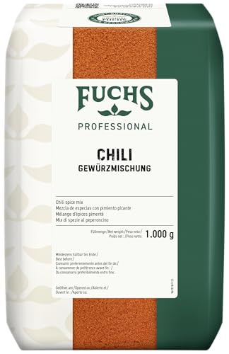 Fuchs Professional - Chilipulver Gewürzzubereitung | Für feurige Gerichte wie Chili con Carne | Mit praktischem Streuaufsatz | Profi-Qualität für Großverbraucher | 1 kg im recyclebaren Beutel von Fuchs Professional