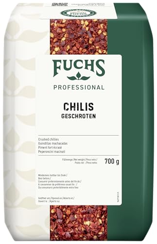 Fuchs Professional - Chilis geschroten | Verleiht Chili con Carne die richtige Schärfe | Profi-Qualität für Großverbraucher | 0,7 kg im recyclebaren Beutel von Fuchs Professional