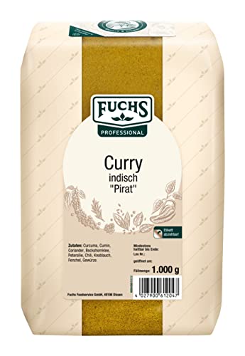 Fuchs Professional - Curry indisch "Pirat" | Zum Würzen von Saucen und Fleischgerichten | 1 kg im großen Beutel von Fuchs Professional