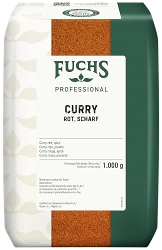 Fuchs Professional - Curry rot, scharf | Scharfes Gewürz für Gerichte der thailändischen Küche | Profi-Qualität für Großverbraucher | 1 kg im recyclebaren Beutel von Fuchs Professional