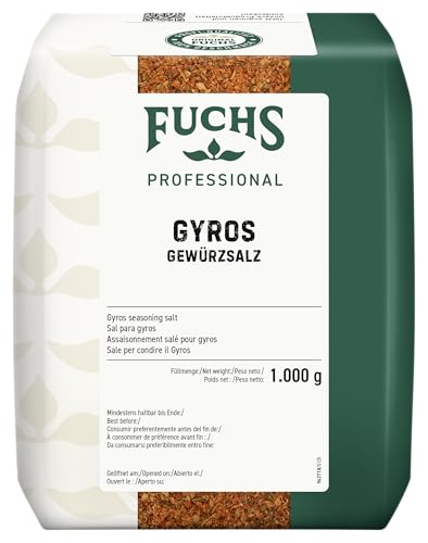 Fuchs Professional - Gyros Gewürzsalz | Gewürz für griechische Fleisch-Gerichte | Profi-Qualität für Großverbraucher | 1 kg im recyclebaren Beutel von Fuchs Professional