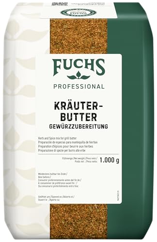 Fuchs Professional - Kräuterbutter Gewürzzubereitung | Gewürz zum Herstellen von Kräuterbutter | Profi-Qualität für Großverbraucher | 1 kg im recyclebaren Beutel von Fuchs Professional