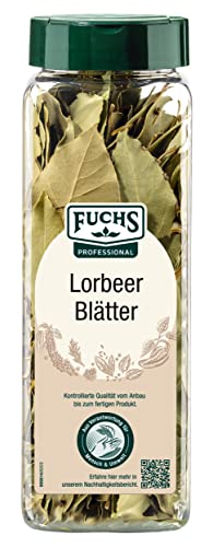 Fuchs Professional - Lorbeerblätter | Getrocknete Lorbeerblätter zum Würzen von deftigen Fleischgerichten, Eingemachtem oder Saucen || 50 g im großen Streuer von Fuchs Professional