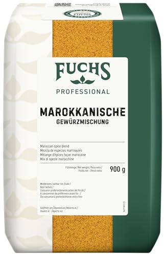 Fuchs Professional - Marokko Gewürzmischung | Marokkanisches Gewürz für Couscous, Reis oder Kichererbsen | Profi-Qualität für Großverbraucher | 0,9 kg im recyclebaren Beutel von Fuchs Professional