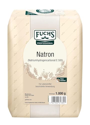 Fuchs Professional - Natron | Einsetzbar als Backtriebmittel, Spülmittel, zum Neutralisieren von Gerüchen und Reinigen von Abflüssen | 1 kg im Beutel, Pulver von rusepin